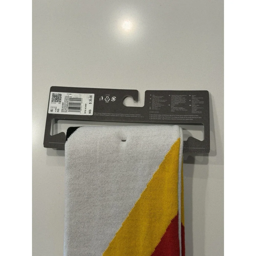 Adidas DFB Germany 2026 Soccer Scarf World Cup White Black KC6688 NEW